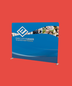 Printed straight tension media back drop display