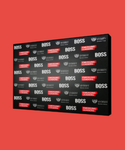 Printed pop up media back drop display