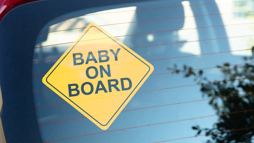 Baby on board car sticker