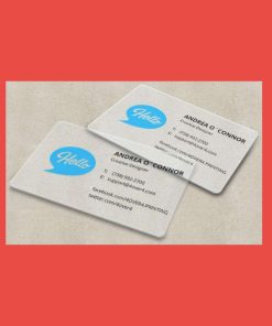 Thick clear synthetic durable business card