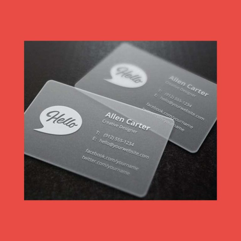Frosted Plastic Business Cards PRINTitGO GREAT PRINT PRODUCTS