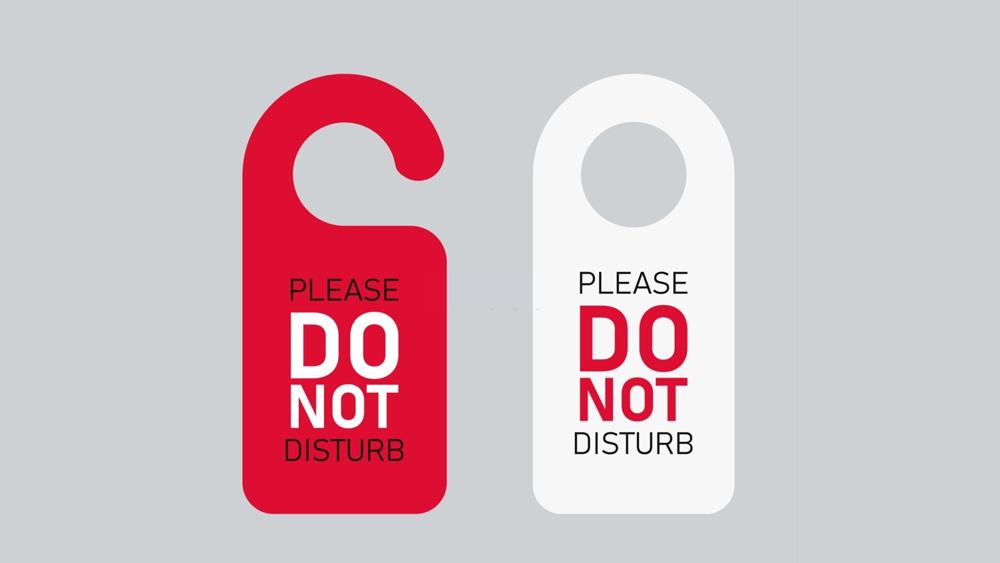 Do not disturb door hanger signs