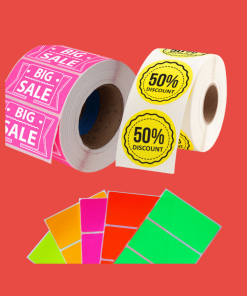 Permanent paper base fluorescent label